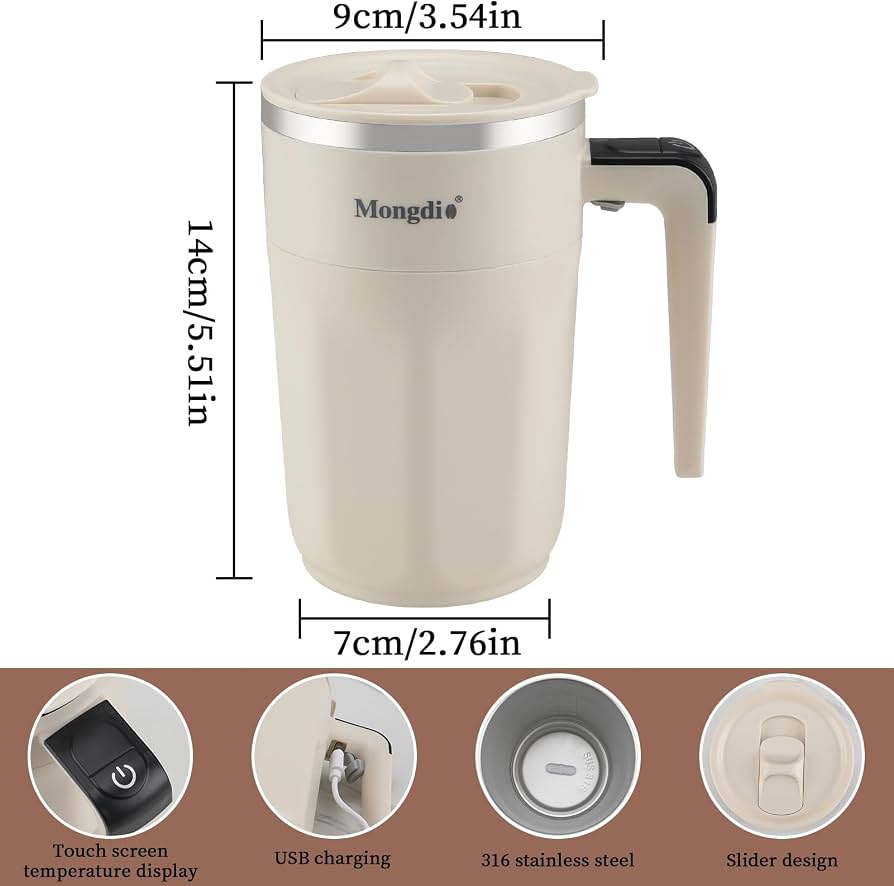Automatic Self-Stirring Coffee Mug | Rechargeable Electric Mixing Cup