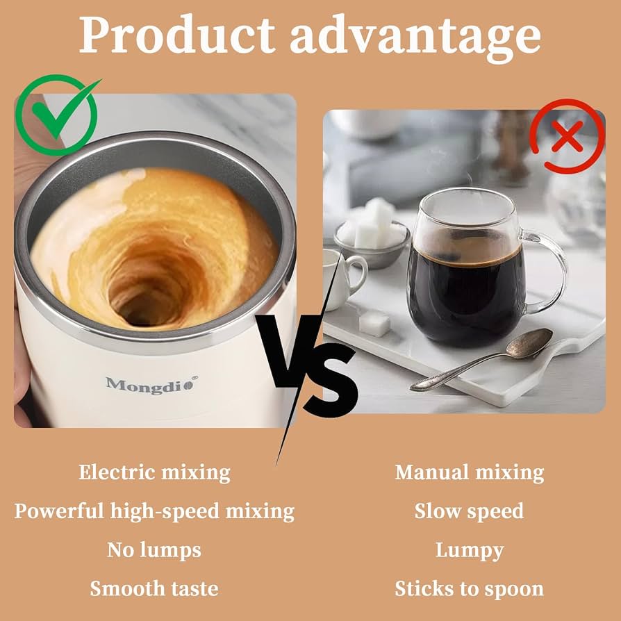 Automatic Self-Stirring Coffee Mug | Rechargeable Electric Mixing Cup