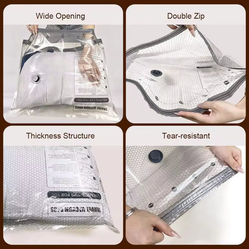 Vacuum Storage Bags with Electric Pump | Space Saving Compression Bags for Clothes & Bedding