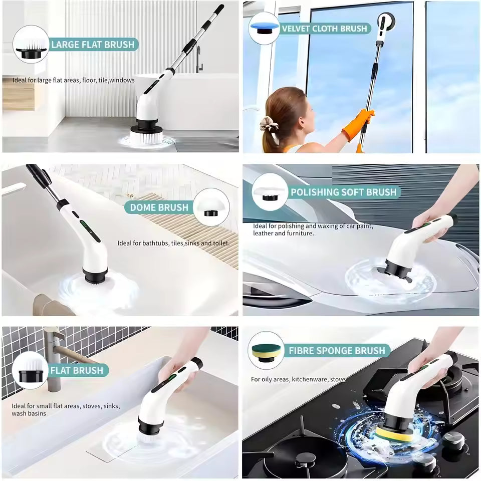 Cordless Electric Spin Scrubber | Rechargeable Bathroom & Kitchen Cleaning Brush