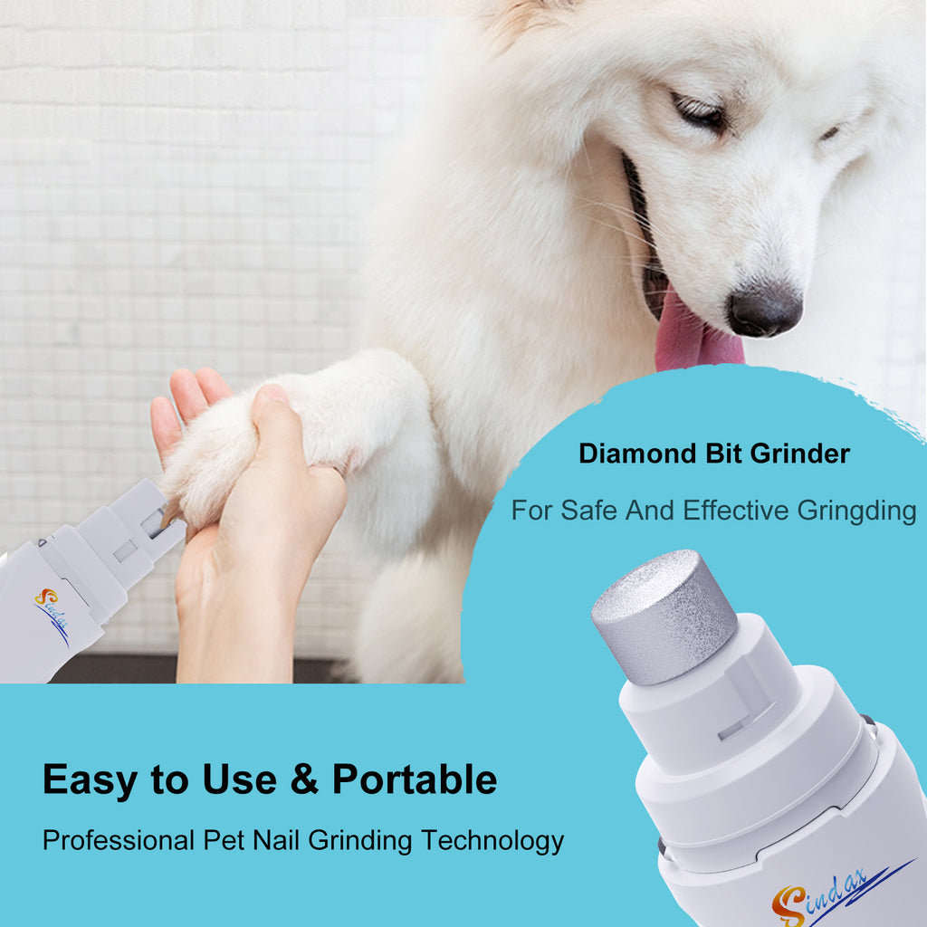 Rechargeable Pet Nail Grinder | Quiet Electric Dog & Cat Nail Trimmer