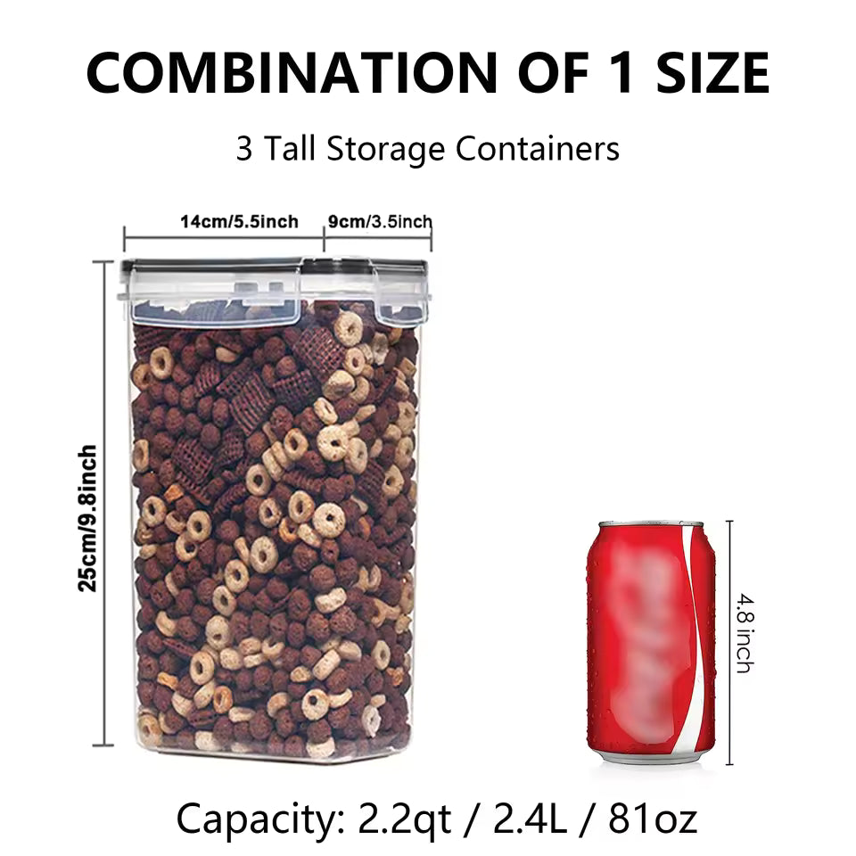 Airtight Food Storage Container Set | BPA-Free Kitchen Pantry Storage Canisters