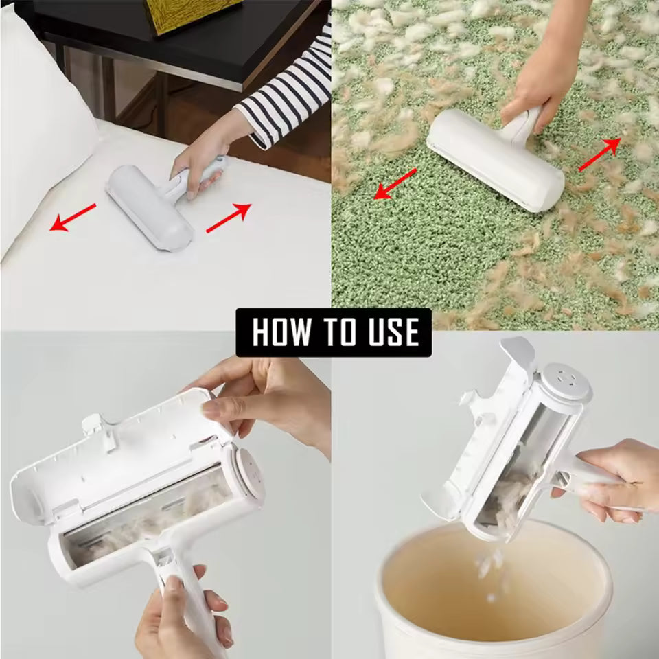 Reusable Pet Hair Remover Roller | Furniture & Carpet Fur Cleaner