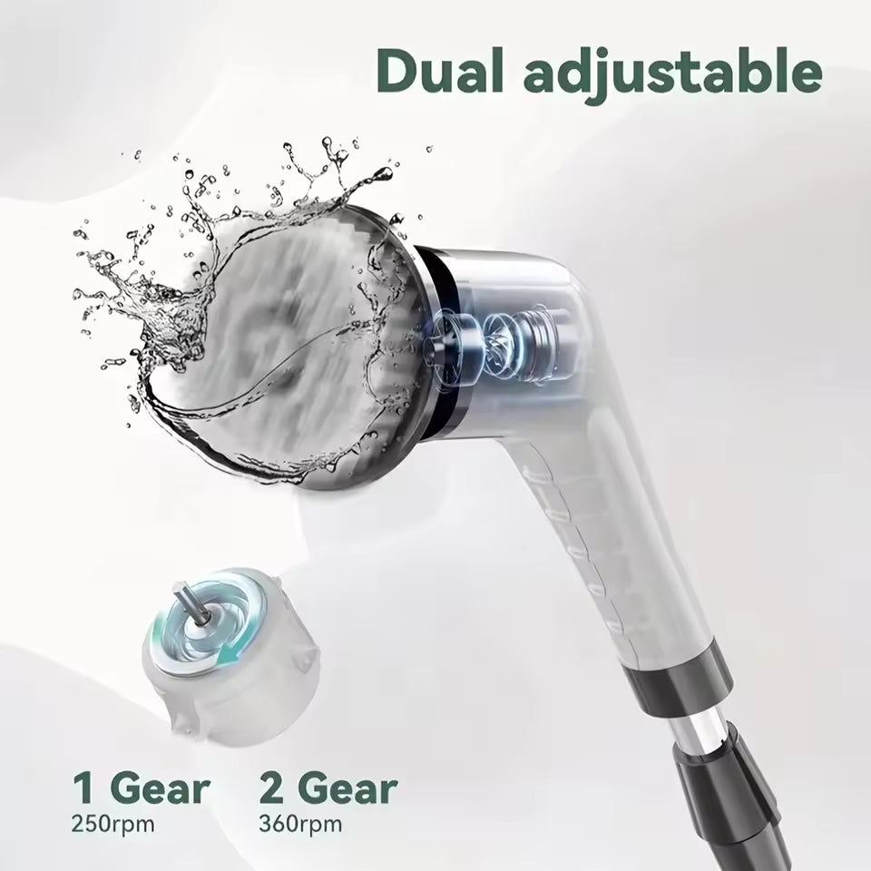 Cordless Electric Spin Scrubber | Rechargeable Bathroom & Kitchen Cleaning Brush