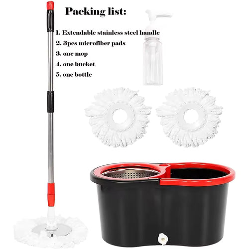 360° Rotating Microfiber Dust Mop | Adjustable Floor Cleaning Mop