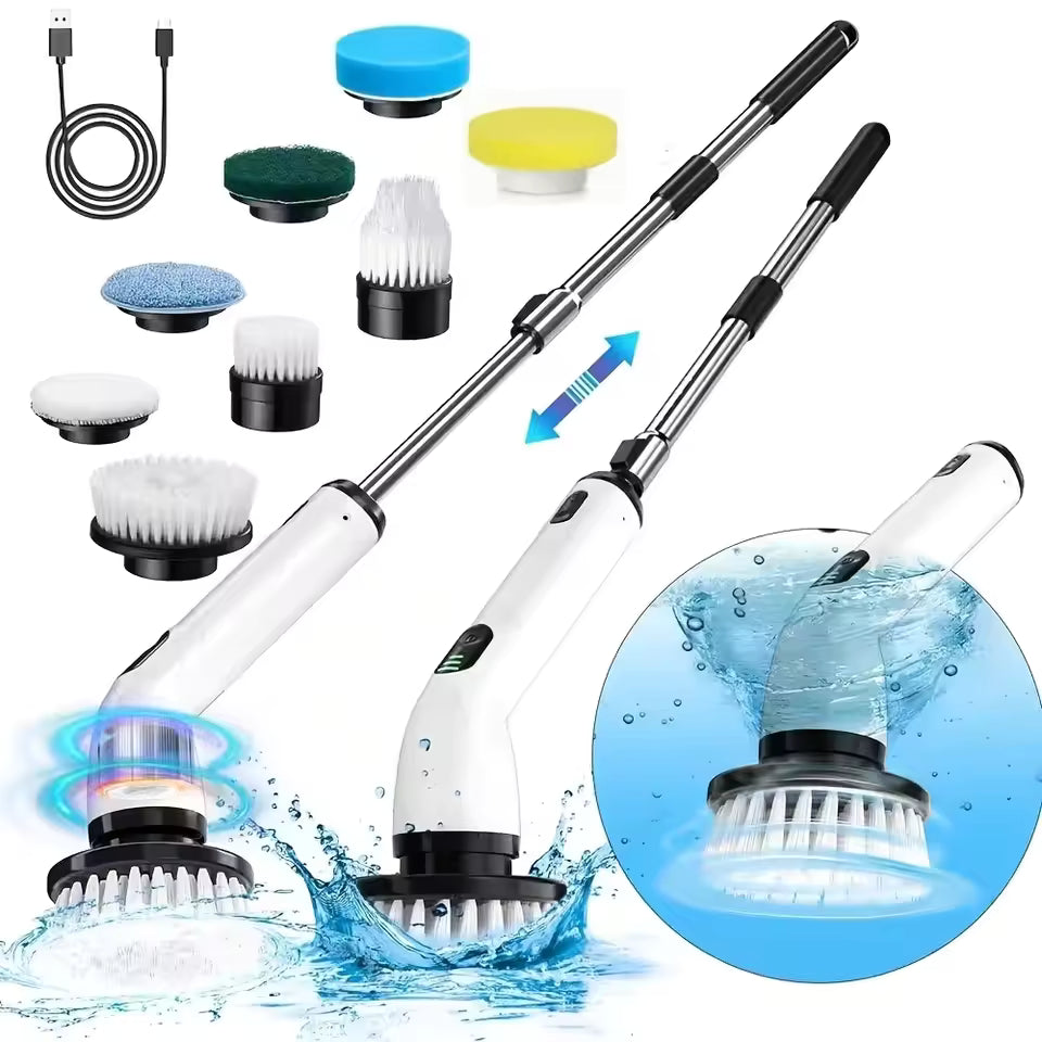 Cordless Electric Spin Scrubber | Rechargeable Bathroom & Kitchen Cleaning Brush