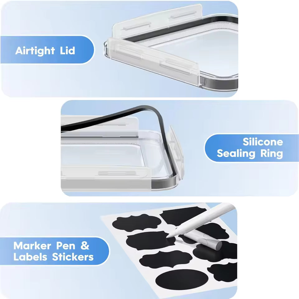 Airtight Food Storage Container Set | BPA-Free Kitchen Pantry Storage Canisters