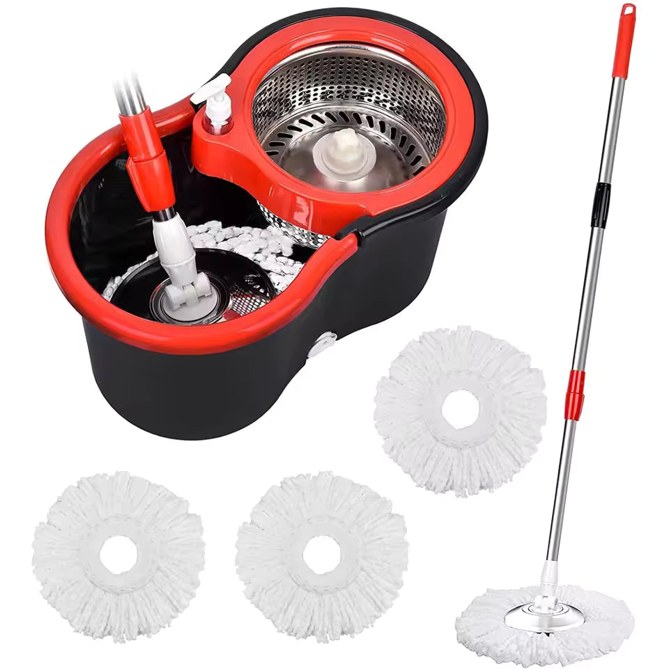 360° Rotating Microfiber Dust Mop | Adjustable Floor Cleaning Mop