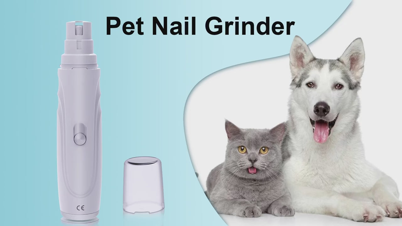 Rechargeable Pet Nail Grinder | Quiet Electric Dog & Cat Nail Trimmer